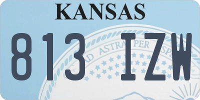 KS license plate 813IZW