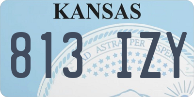 KS license plate 813IZY