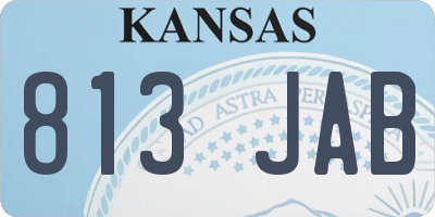 KS license plate 813JAB