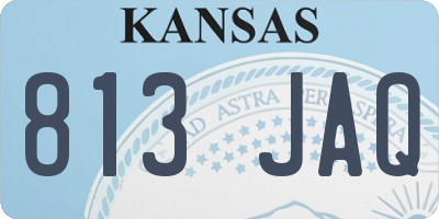 KS license plate 813JAQ