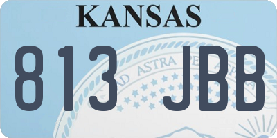 KS license plate 813JBB