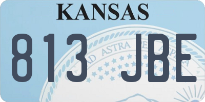 KS license plate 813JBE