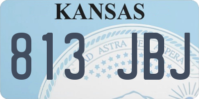 KS license plate 813JBJ