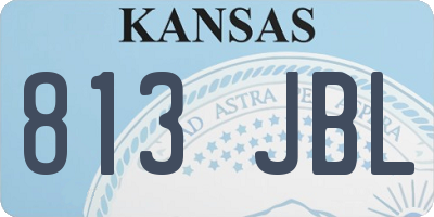 KS license plate 813JBL