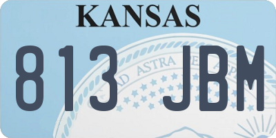 KS license plate 813JBM