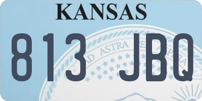 KS license plate 813JBQ