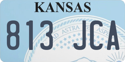 KS license plate 813JCA