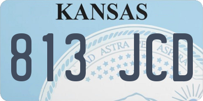 KS license plate 813JCD