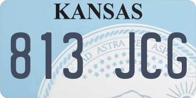 KS license plate 813JCG