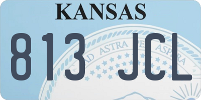 KS license plate 813JCL