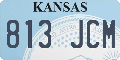 KS license plate 813JCM