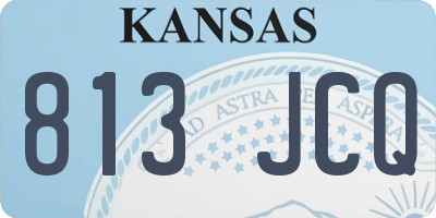 KS license plate 813JCQ