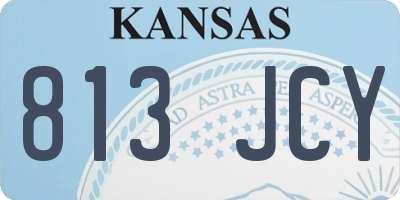 KS license plate 813JCY