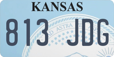KS license plate 813JDG