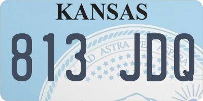KS license plate 813JDQ