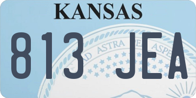 KS license plate 813JEA