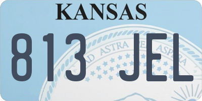 KS license plate 813JEL