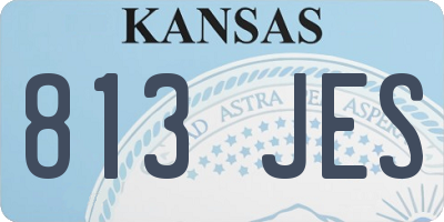 KS license plate 813JES