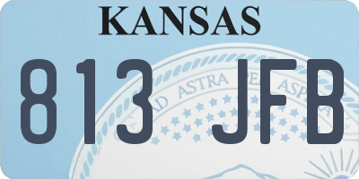 KS license plate 813JFB