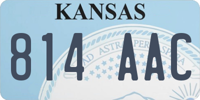 KS license plate 814AAC