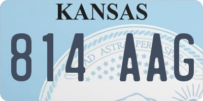 KS license plate 814AAG