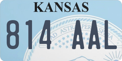 KS license plate 814AAL