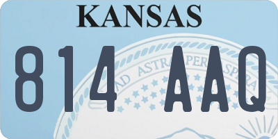 KS license plate 814AAQ