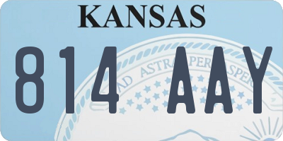 KS license plate 814AAY