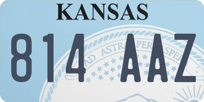 KS license plate 814AAZ