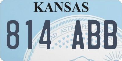 KS license plate 814ABB
