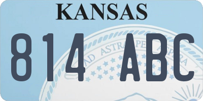 KS license plate 814ABC