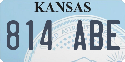 KS license plate 814ABE