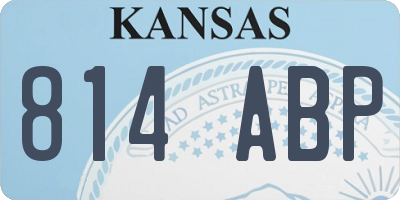 KS license plate 814ABP
