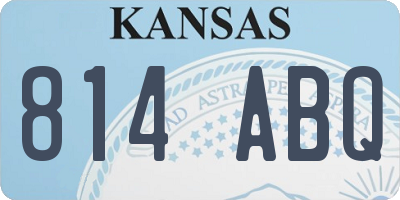 KS license plate 814ABQ