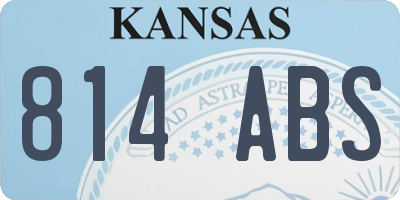 KS license plate 814ABS