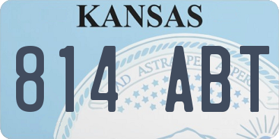 KS license plate 814ABT