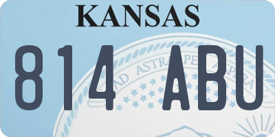 KS license plate 814ABU