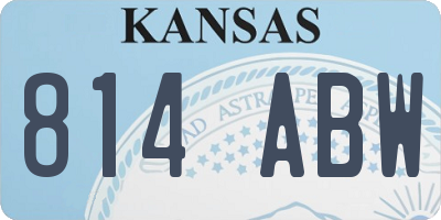 KS license plate 814ABW