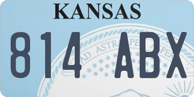 KS license plate 814ABX