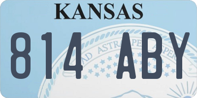 KS license plate 814ABY