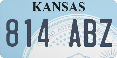 KS license plate 814ABZ