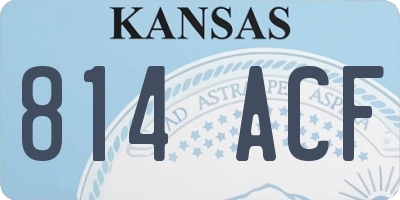 KS license plate 814ACF