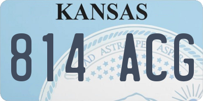 KS license plate 814ACG