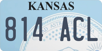 KS license plate 814ACL
