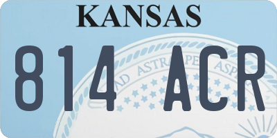 KS license plate 814ACR