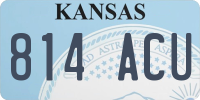 KS license plate 814ACU
