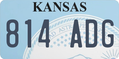 KS license plate 814ADG