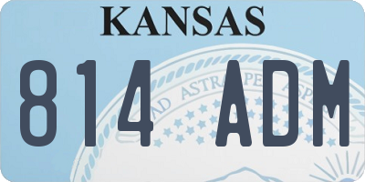 KS license plate 814ADM
