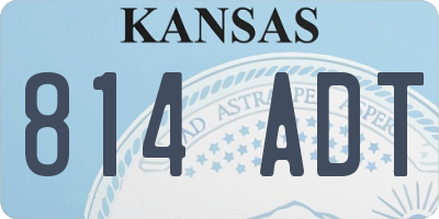 KS license plate 814ADT