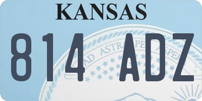 KS license plate 814ADZ